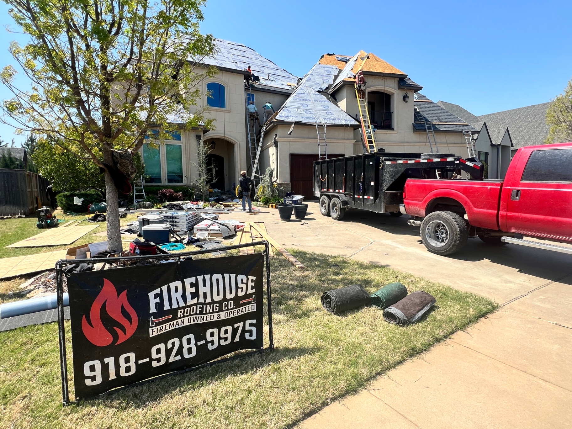 FireHouse Roofing roof replacement project