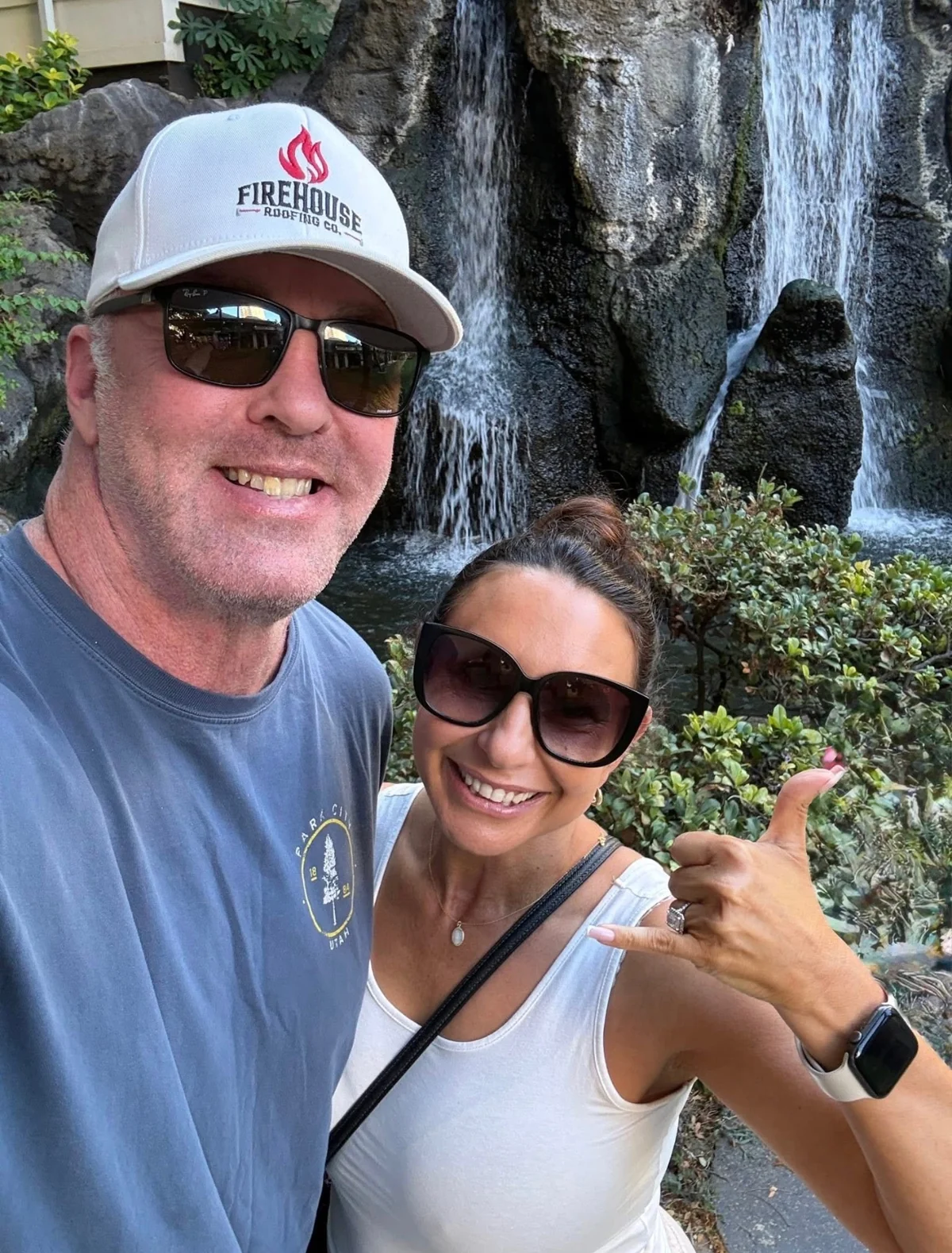 Russ Hawkins, Owner and Founder of FireHouse Roofing Co., with his wife Jaybee